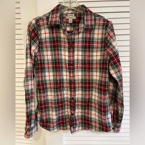 L.L. Bean Women’s classic flannel shirt! Worn once!